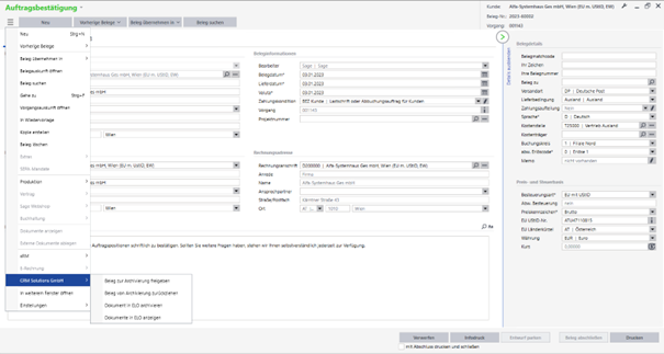 Sage-ELO-Archiv Belegerfassung(WAWI)